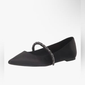 Jewel Badgley Mischka Vana Pointed Flats with Embellished Straps Size 6.5